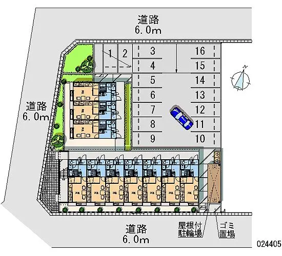 ★手数料０円★比企郡滑川町月の輪６丁目　月極駐車場（LP）